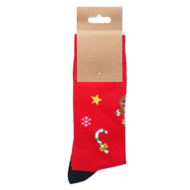 Logo trade promotional merchandise photo of: Pair of Christmas socks L